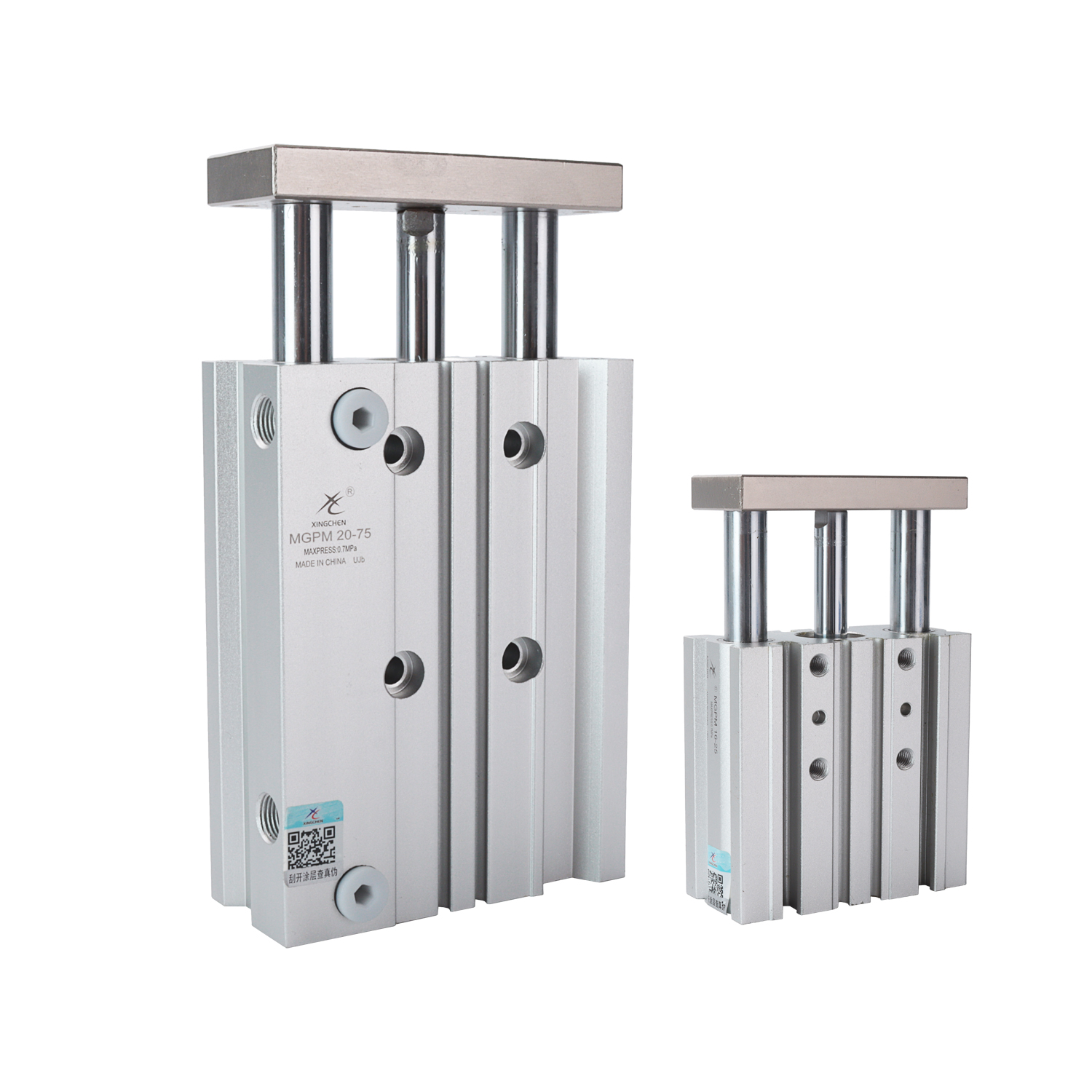 星辰SMC型三轴三杆带导杆气缸MGPM/L12/16/20-25/50/75/100/150 - 图3