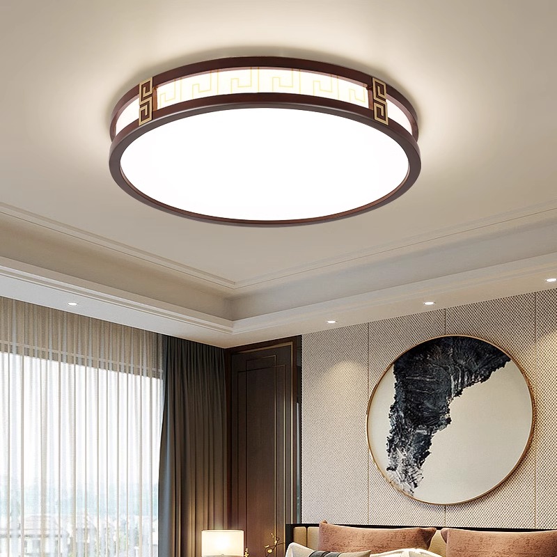 New Chinese style solid wood living room ceiling lamp modern and simple