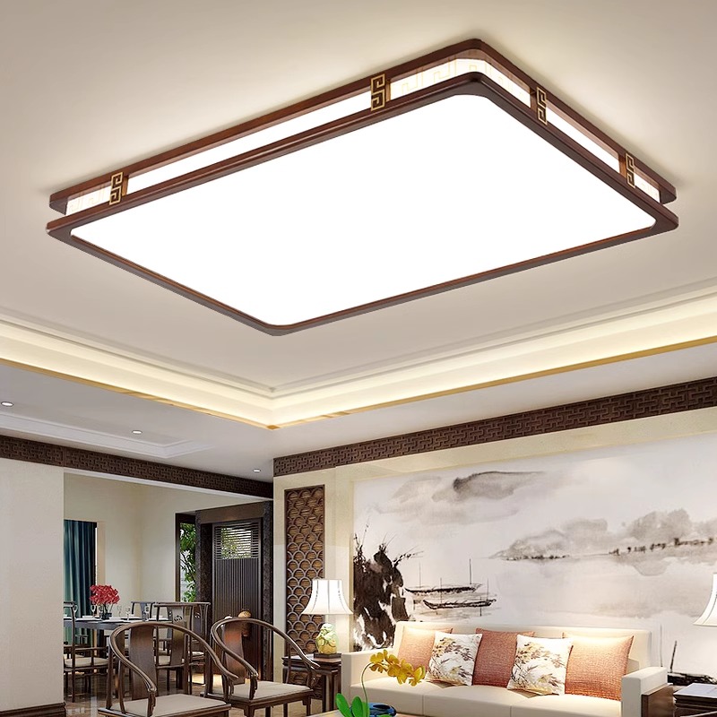 New Chinese style solid wood living room ceiling lamp modern and simple