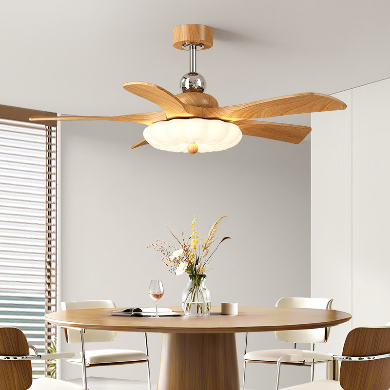 铭琢原木风大风量静音风扇吊灯全光谱护眼高亮灯具客厅餐厅,淘宝优惠券,粉丝福利购,淘宝优惠卷