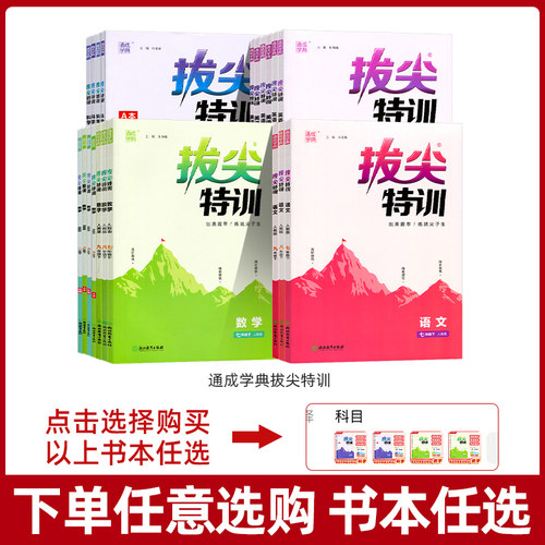 2026新拔尖特训初中七八九年级上下册数学科学语文英语浙教人教版各地初中789年级教材同步课时作业本培优尖子生高分题库 通成学典 - 图0