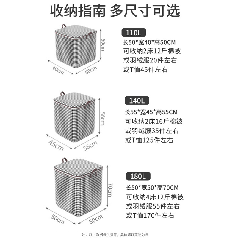 被子收纳袋搬家打包袋大容量衣服防尘防潮整理袋家用衣物整理神器-图2