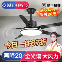 Collar ceiling fan light fan lamp Home silent dining room Living room 2023 New electrified fan-integrated chandelier