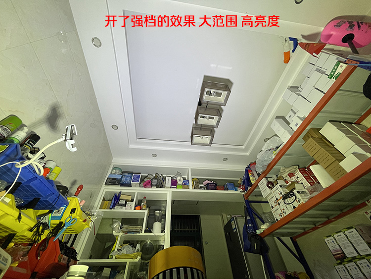 新款12V150W超强光灯头夜钓灯钓鱼12LED散光宽稳压夹12V电瓶头灯 - 图1