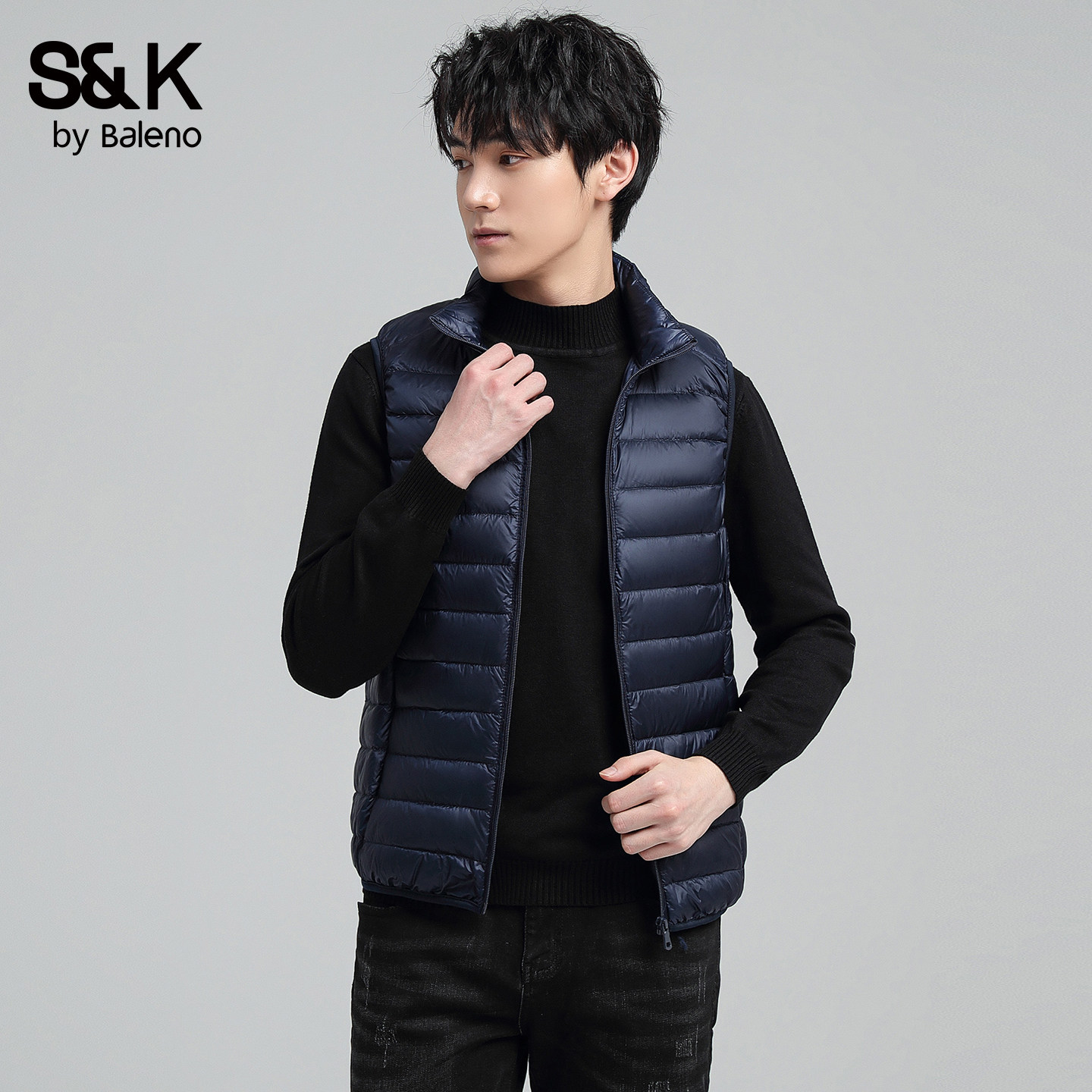 班尼路SK秋冬季新款轻薄羽绒服男马甲外穿百搭坎肩背心轻便外套YS,淘宝优惠券,粉丝福利购,淘宝优惠卷