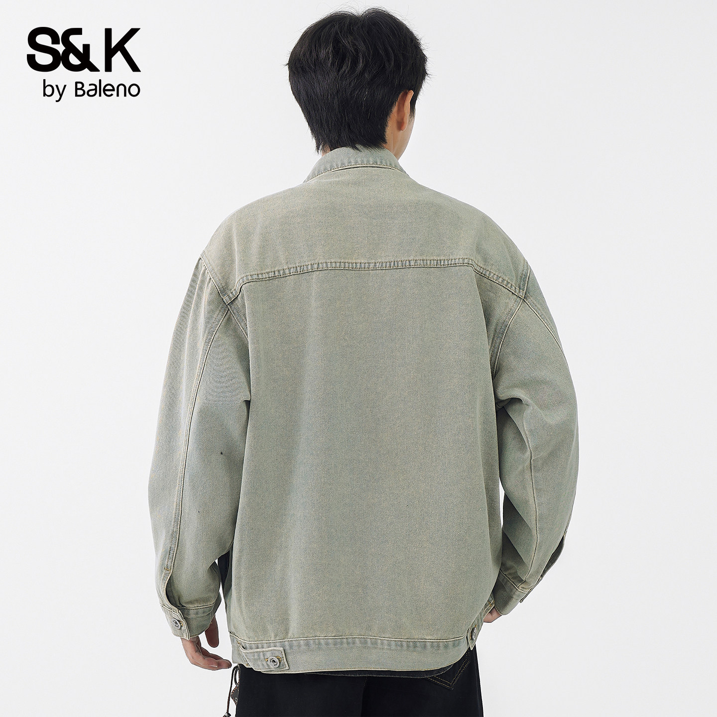 班尼路SK美式复古水洗牛仔外套男春季宽松工装夹克百搭休闲上衣YS,淘宝优惠券,粉丝福利购,淘宝优惠卷