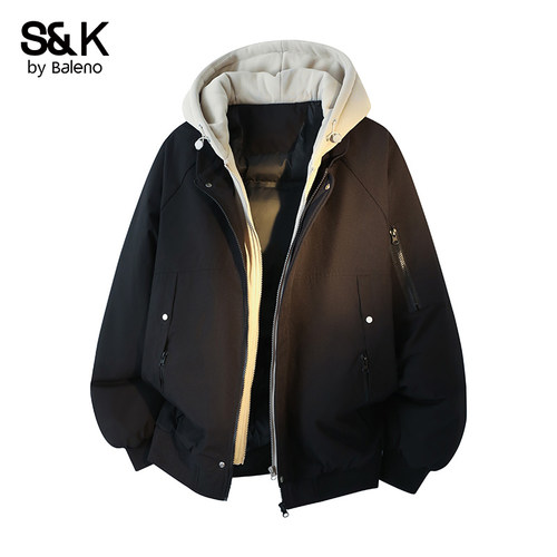 班尼路工装棉服男冬季2025新款美式潮牌青少年保暖连帽棉衣外套E - 图3