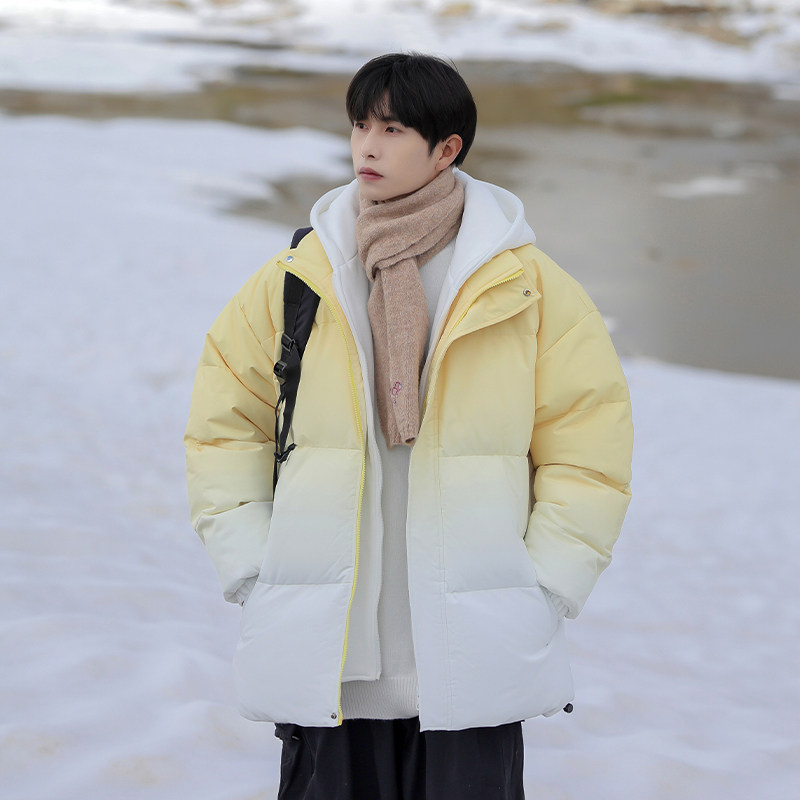 班尼路美式渐变假两件棉服男冬季2026新款男士连帽加厚保暖外套E,淘宝优惠券,粉丝福利购,淘宝优惠卷