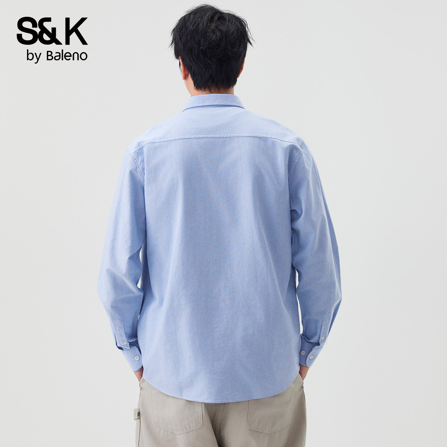 班尼路SK纯棉衬衫男士秋季新款宽松休闲百搭长袖开衫青年外套男YS,淘宝优惠券,粉丝福利购,淘宝优惠卷