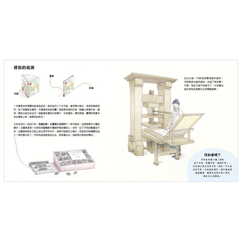 【现货】一本书的诞生儿童绘本港台原版图书籍台版正版繁体中文弗伦斯德卡特 Florence Ducatteau-图3