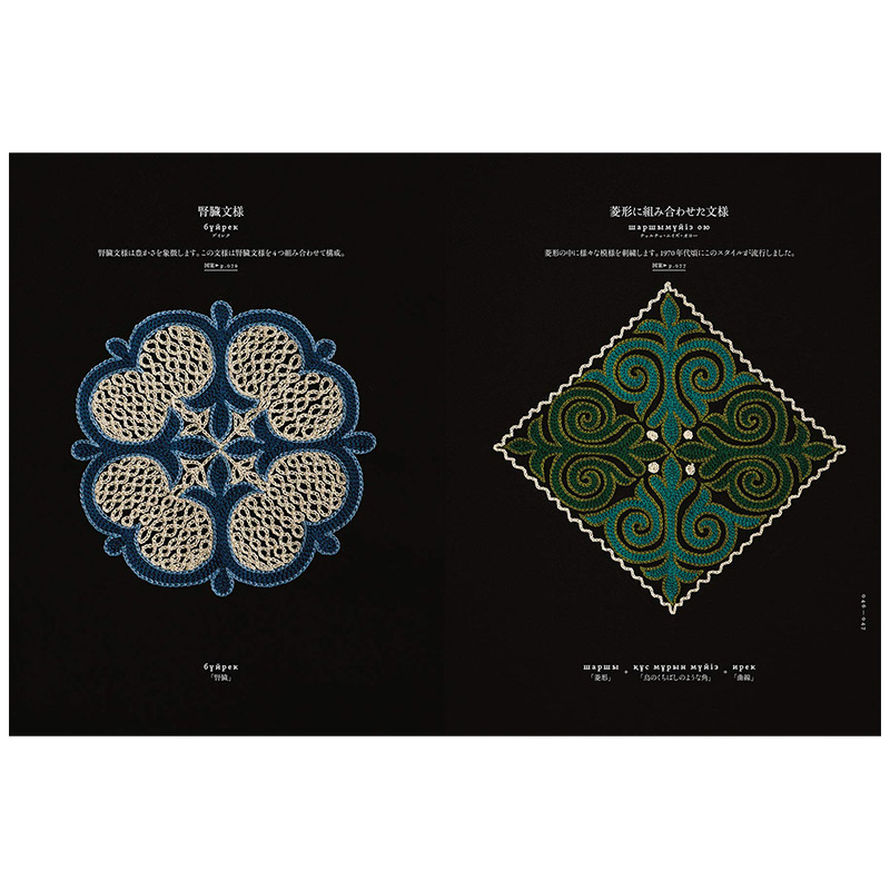 【预售】 日文原版图书籍进口正版 中亚游牧民族 哈萨克刺绣教程图案设计 中央アジア·遊牧民の手仕事 カザフ刺繍 - 图0