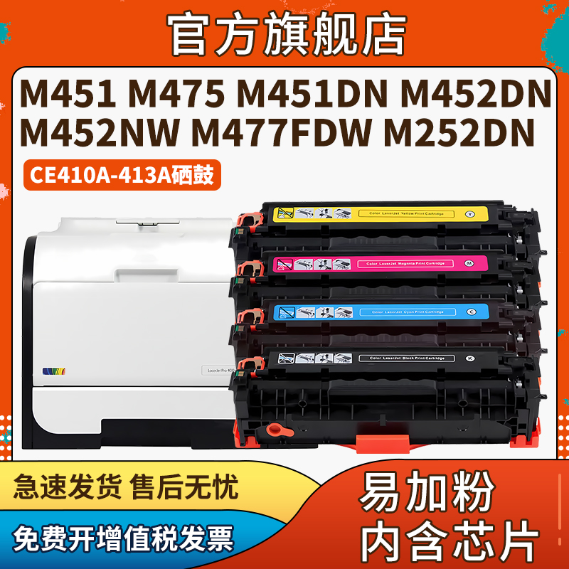 适用惠普CP2025硒鼓HP CE410A 300 305A CC530A M451DN CM2320 m375 m351a 475DN cf380a佳能CRG318 418 7200 - 图1