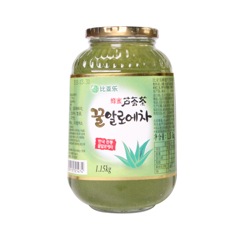 比亚乐芦荟茶1150g韩国进口酱冲饮 博瓦纳食品蜂蜜果味茶