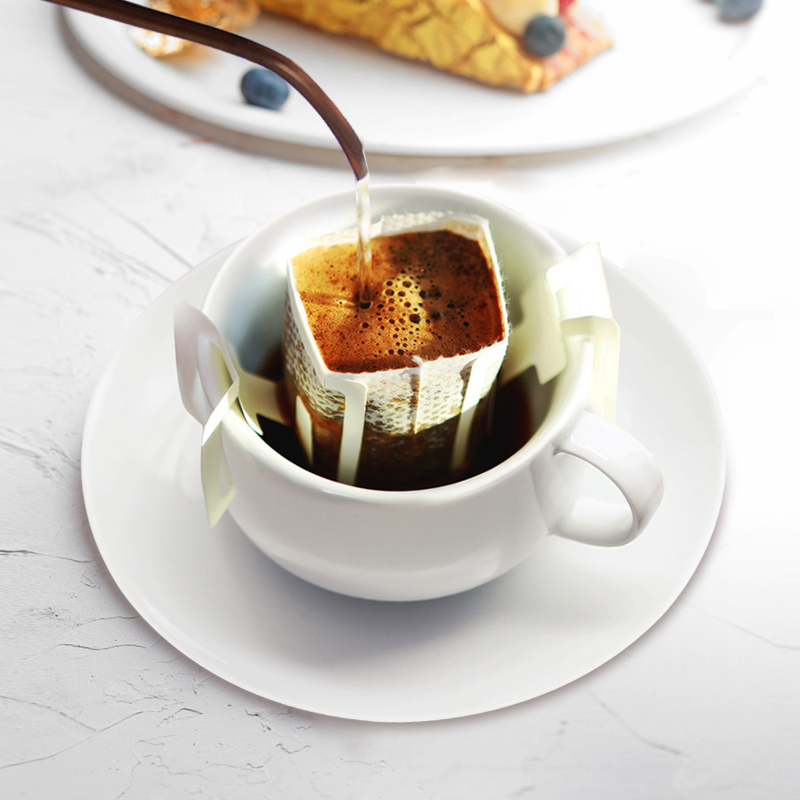 吉意欧蓝山风味意式烘焙滴漏挂耳式咖啡粉现磨黑咖啡手冲袋泡咖啡