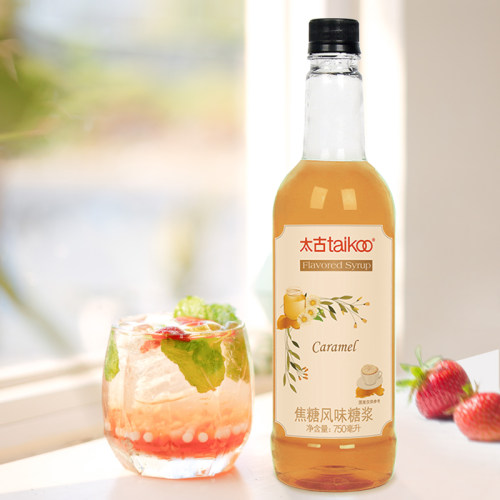 太古焦糖风味转化糖浆咖啡调酒烘焙奶茶店专用750ml商用果葡糖浆 - 图0