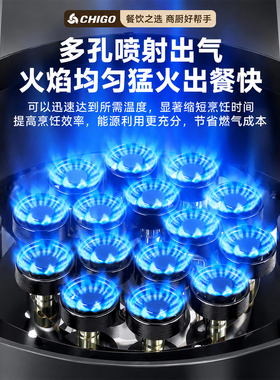 志高商用猛火燃气低汤单灶