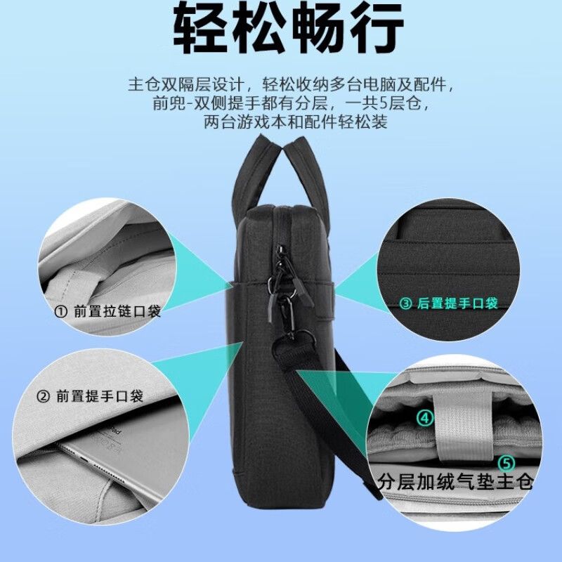 适用于r7000华硕联想拯救者14寸17.3Y9000p电脑包15.6寸Y7000笔记本R9000手提单肩斜跨笔记本包16定制Logo-图1