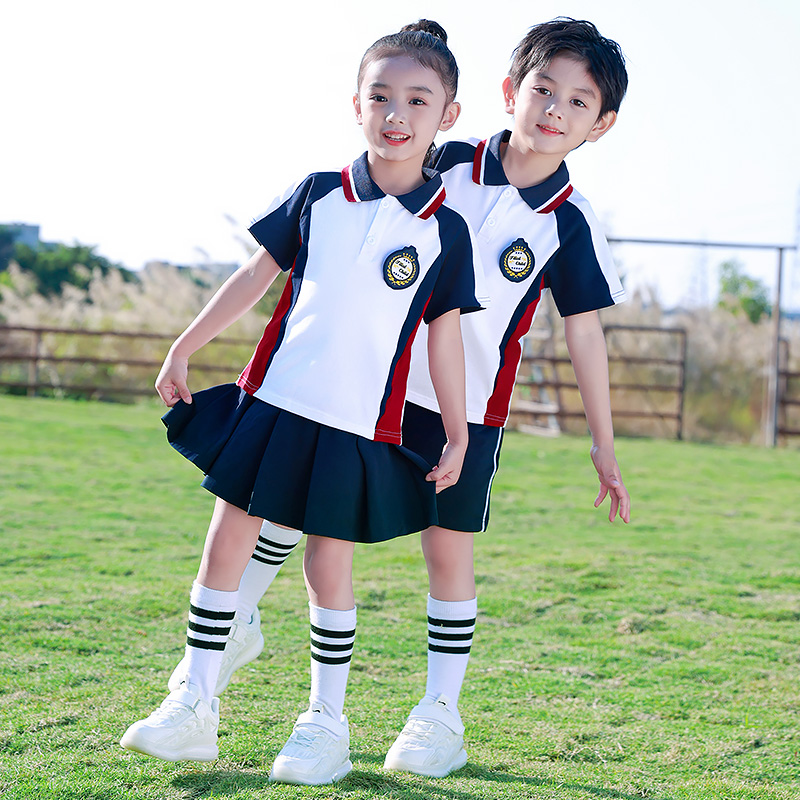 1儿童校服2小学生班服纯棉夏季短袖英伦风套装幼儿园园服夏装六一