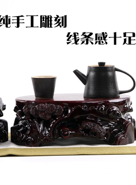 实木奇石底座长方摆件根雕泰山石