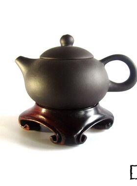 红木天圆地方盆景工艺品