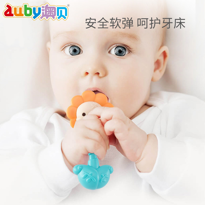 澳贝牙胶新生婴儿分龄放心煮3摇铃 澳贝垂直摇铃