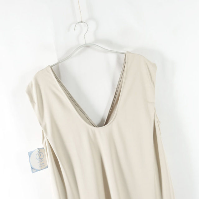 Daily loose skirt solid color round neck dress