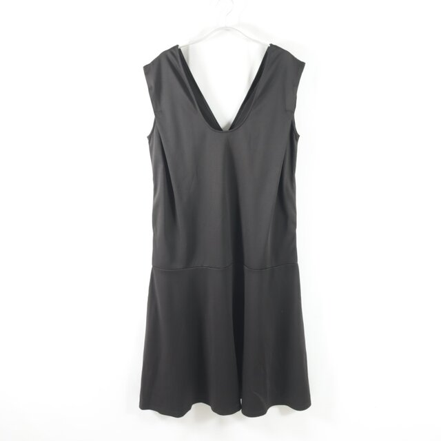 Daily loose skirt solid color round neck dress