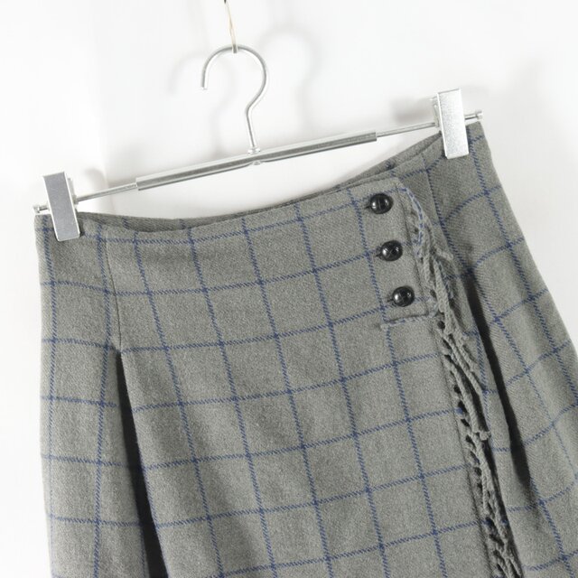 Short A-line skirt Japanese single plaid skirt