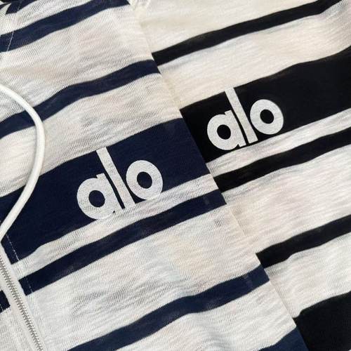 【条纹开衫】夏季宽松大版型潮牌字母印花圆领长袖防晒外套CP372 - 图3