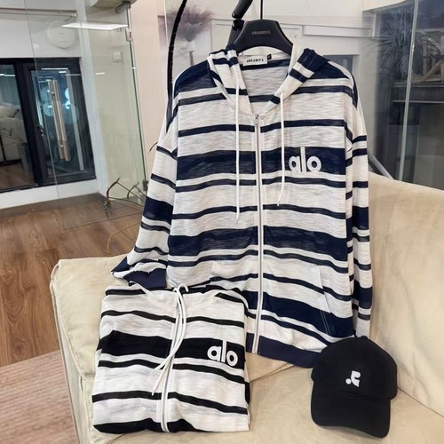 【条纹开衫】夏季宽松大版型潮牌字母印花圆领长袖防晒外套CP372 - 图0