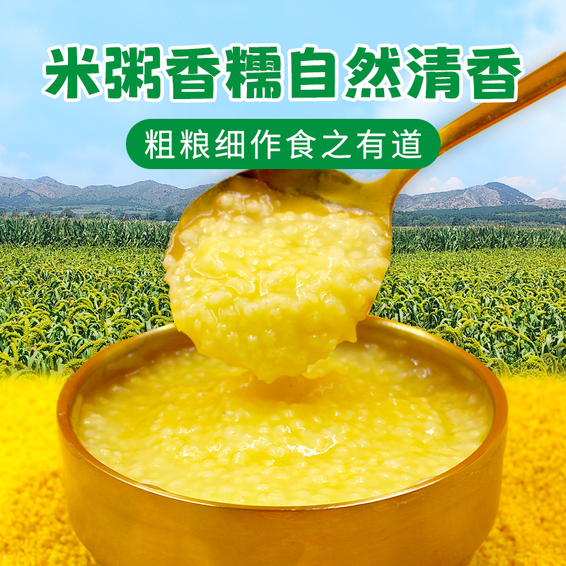 朱碌科 2023新东北有机红谷黄小米10斤（2.5kg*2袋）吃的小米粥-图3