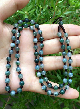 水草玛瑙项链挂绳玉吊坠挂件配绳