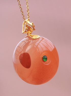 梅林达旗舰店天然南红玛瑙吊坠