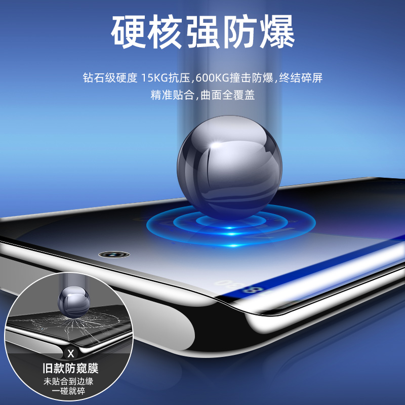 创霸旗舰店魅族18spro钢化膜18s防窥膜18x手机膜十八por全屏覆盖meizu防窥曲面原装全包边uv防偷窥屏玻璃全胶保护贴膜p2