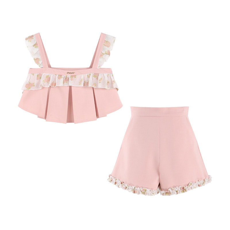 法式小香风粉色高级感套装女士夏季2025年新款短款上衣短裤两件套,淘宝优惠券,粉丝福利购,淘宝优惠卷