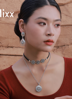 Mixx靡诗秋冬新品繁花项链毛衣链轻奢高级感