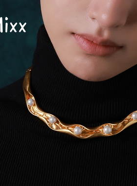 Mixx靡诗秋冬新品荷叶系列露珠颈圈Choker新中式优雅气质款女