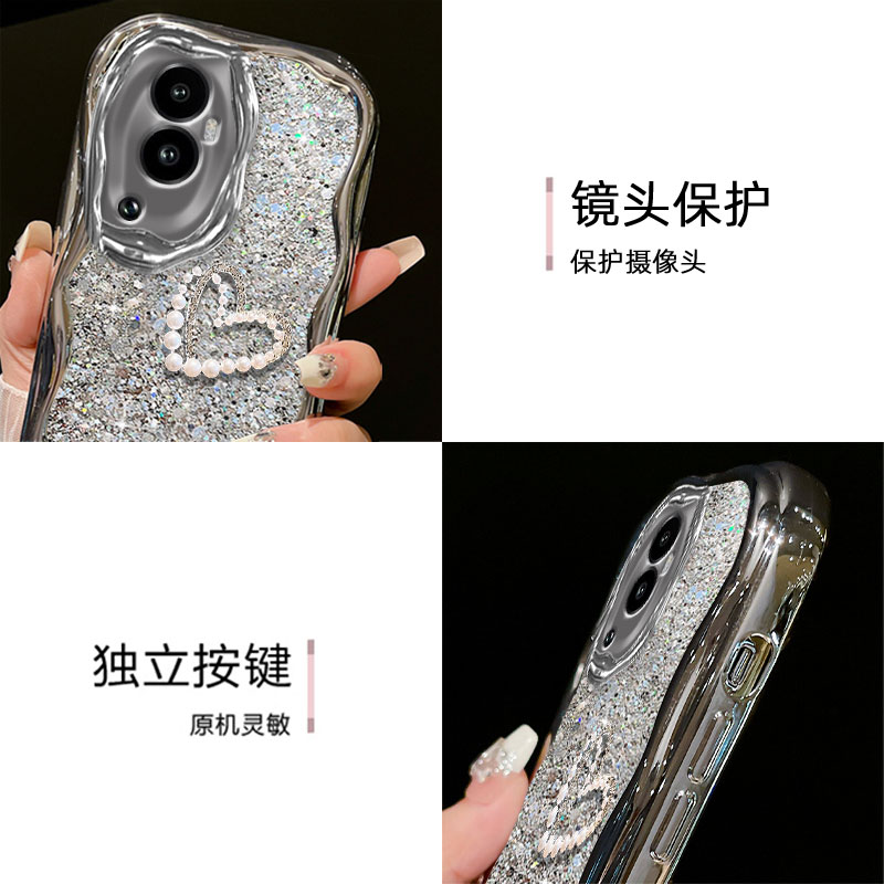 电镀奢华高端亮片适用OPPOReno10手机壳奢华K11保护套Reno5Pro全包Reno9网红A2Pro防摔Reno4名媛K9s女款 - 图2