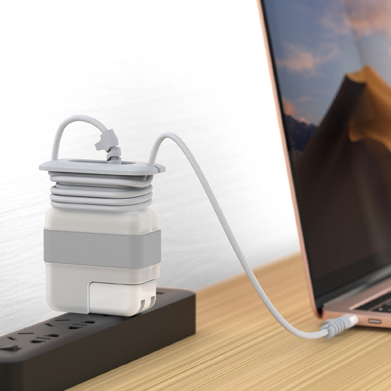 适用苹果macbook笔记本电源保护套air13电脑pro15寸充电器收纳包12头数据线13.3保护壳膜硅胶14软套16配件