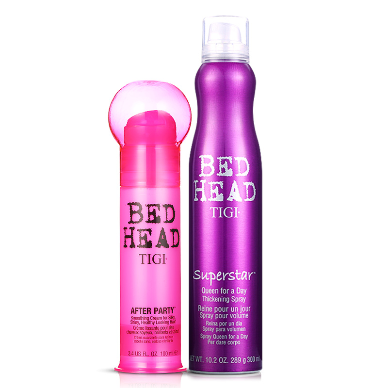 tigi体吉旗舰店bed head tigi活力再生乳+蓬松喷雾水 头发造型直发顺滑防毛躁3