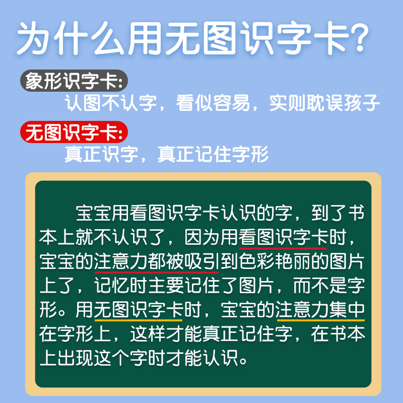 识字卡片3000字幼儿园无图认字3岁儿童宝宝学汉字启蒙书大王全套 - 图0