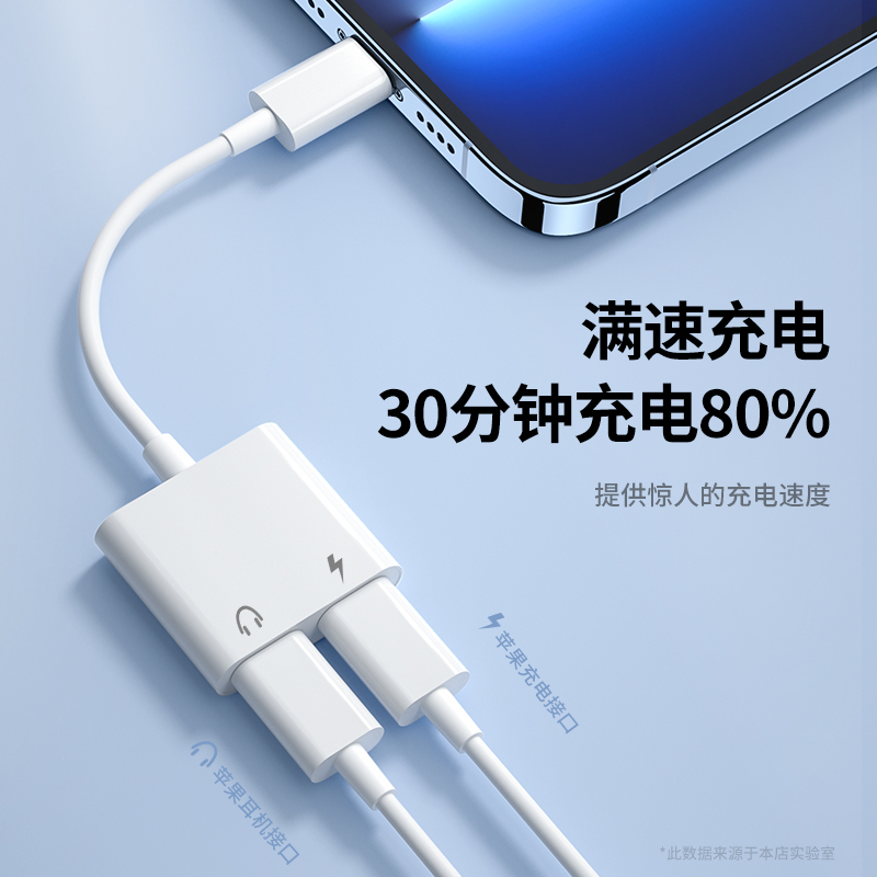 能适正品转换器有线耳机转接头适用苹果iphone13音频12转接线充电二合一转接口11手机转直播声卡14转换头分线-图1