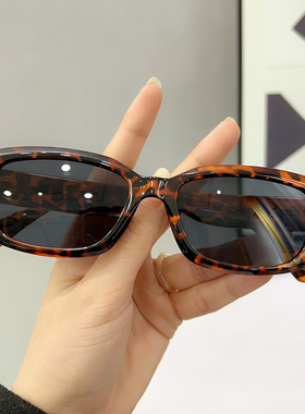 方形黑色时尚墨镜防晒防紫外线2024年新款大脸显瘦太阳镜新款潮