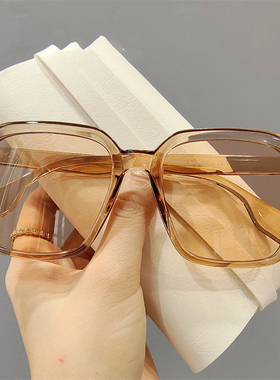 眼镜女韩版潮防紫外线大脸