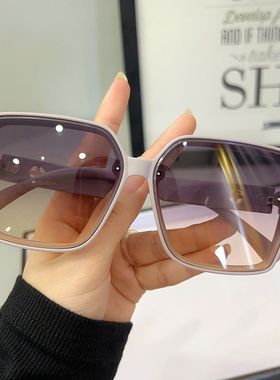 女式太阳镜防紫外线圆脸大框墨镜2024年新款大脸显瘦复古网红眼镜