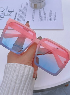 墨镜女夏显脸小太阳镜2022年新款防紫外线舒适复古黑框茶色眼镜潮