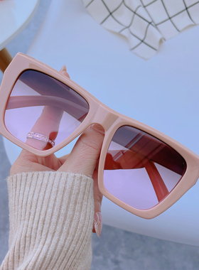 墨镜女夏显脸小太阳镜2022年新款防紫外线舒适复古黑框茶色眼镜潮