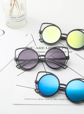 圆脸复古风男士韩版眼睛太阳镜