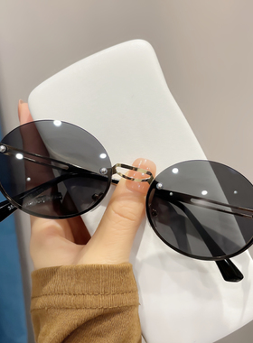 【亏本清仓】墨镜夏防紫外线太阳镜男小脸款黑色高级感gm眼镜复古