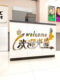 Welcome to the bar milk tea flower restaurant shop front cabinet decoration layout slogan 3D wall sticker paper advertising sign